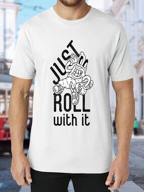 Just Roll With It Graphic Tee - White